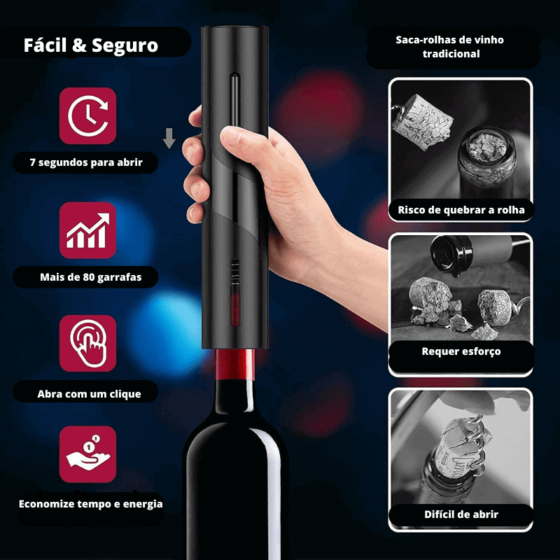 Abridor Elétrico de Garrafa de Vinho
